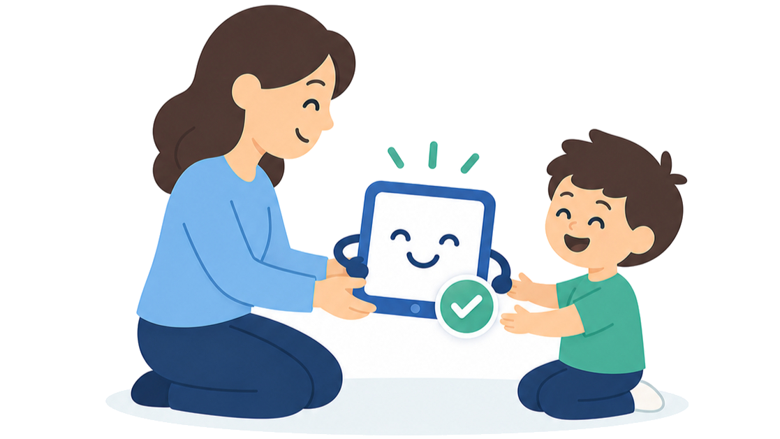 Illustration of a family using ScreenGrant together