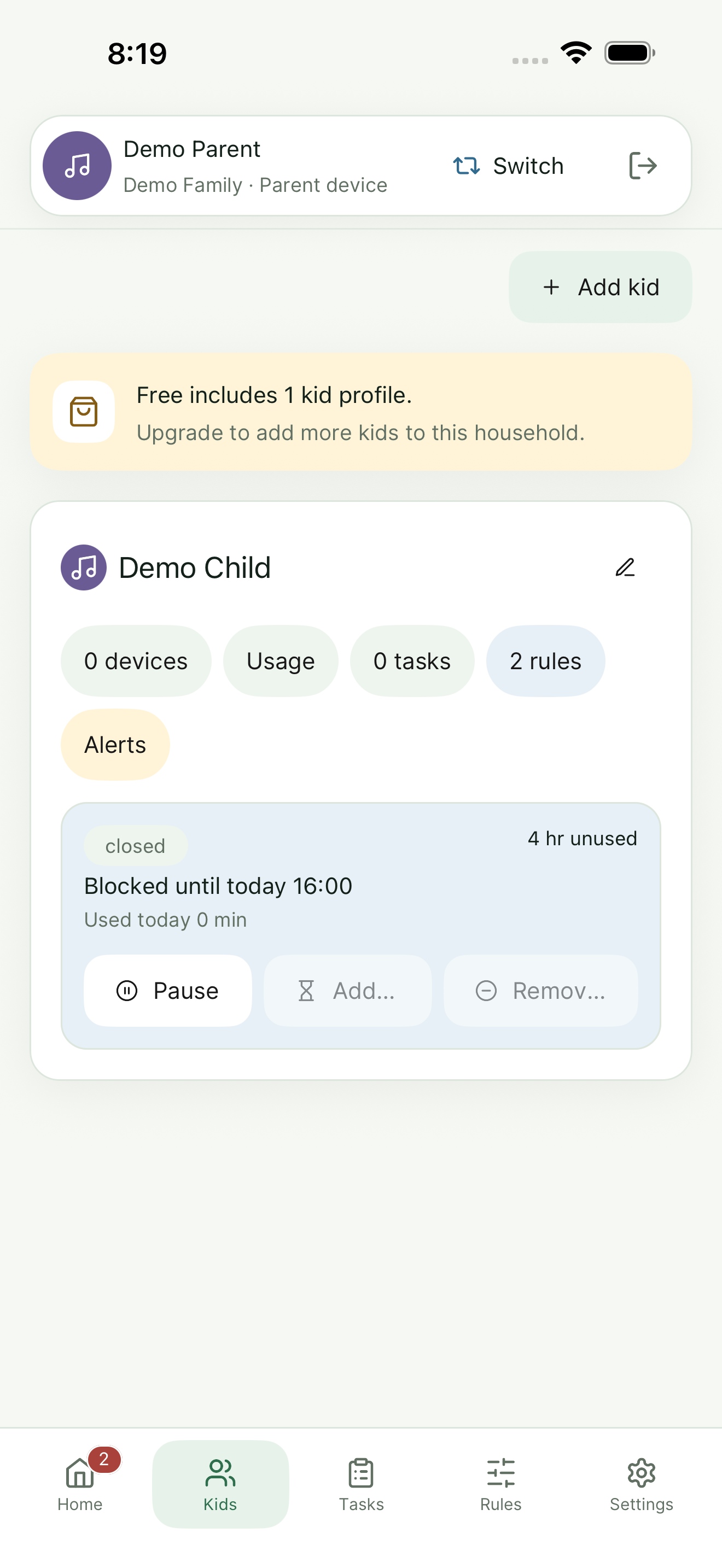 ScreenGrant parent kids tab screenshot
